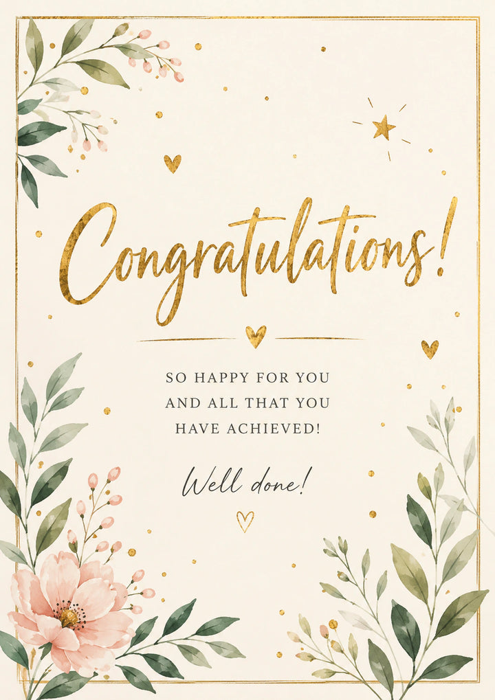 Congratulations Personalised Card