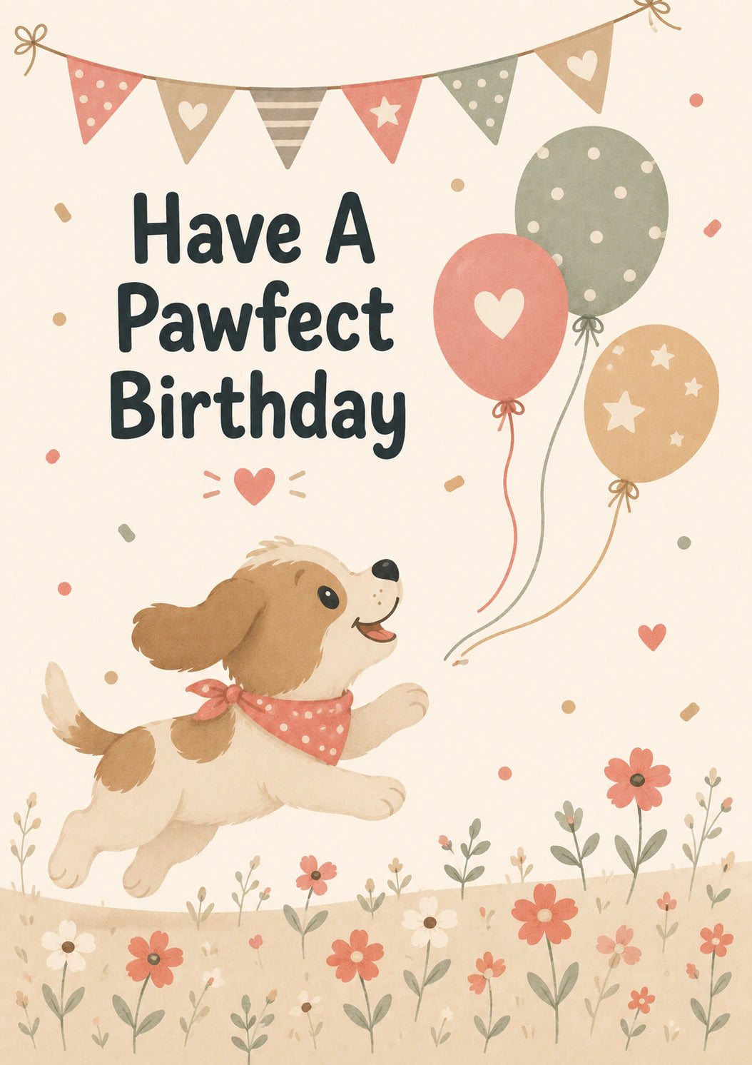 Birthdays - Personalised Card — with punch holes