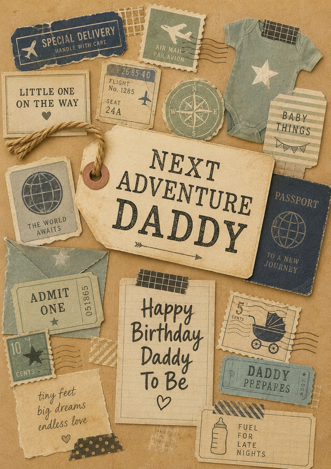 Birthdays - Personalised Card — with punch holes