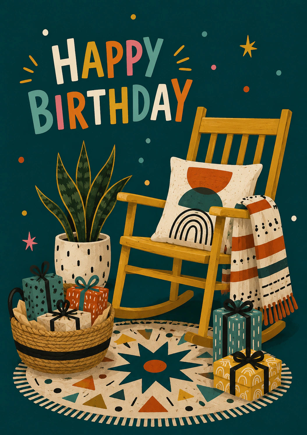 Birthdays - Personalised Card — with punch holes