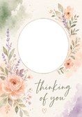 Load image into Gallery viewer, Thinking Of You - Personalised Card — with punch holes
