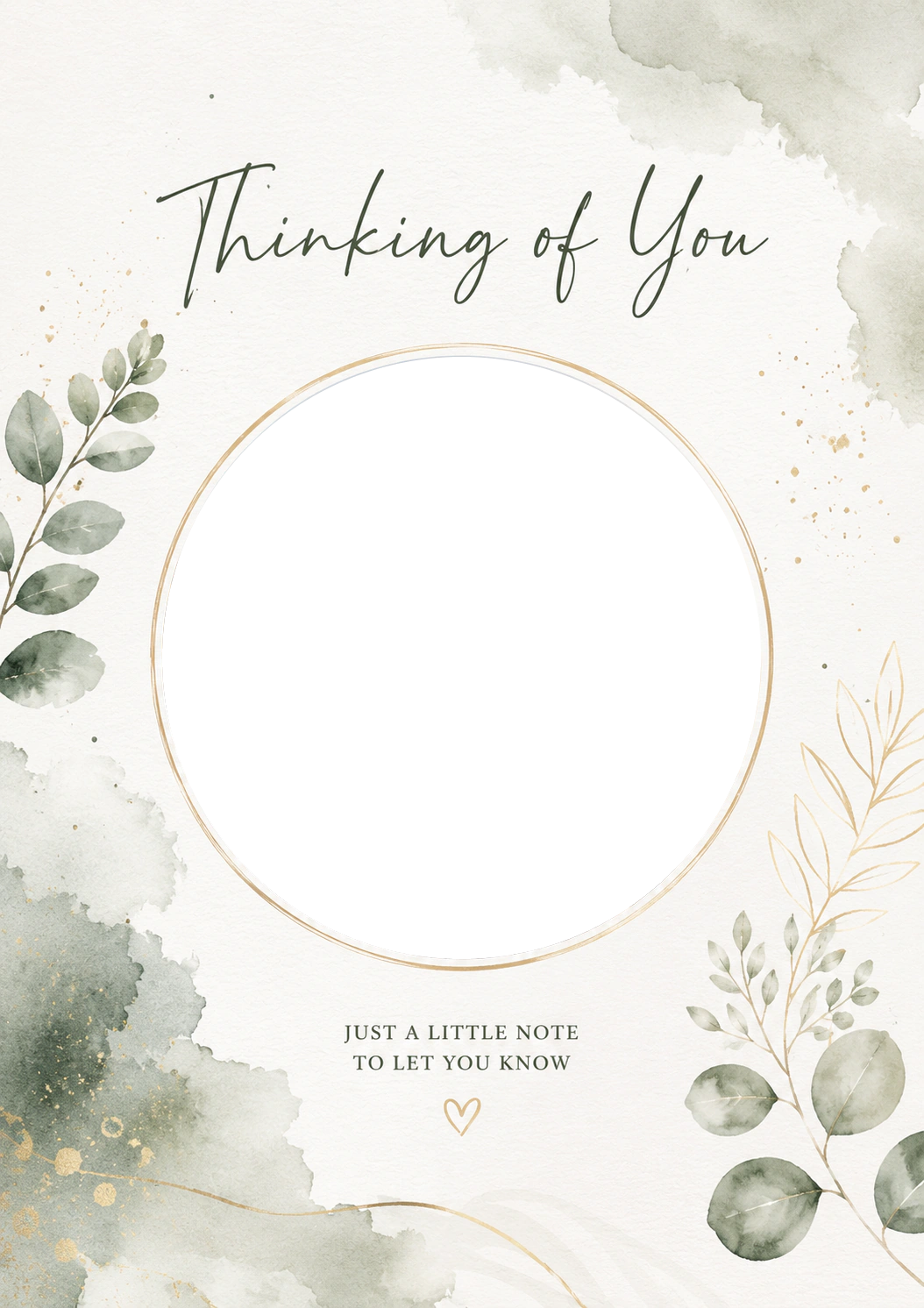 Thinking Of You - Personalised Card — with punch holes
