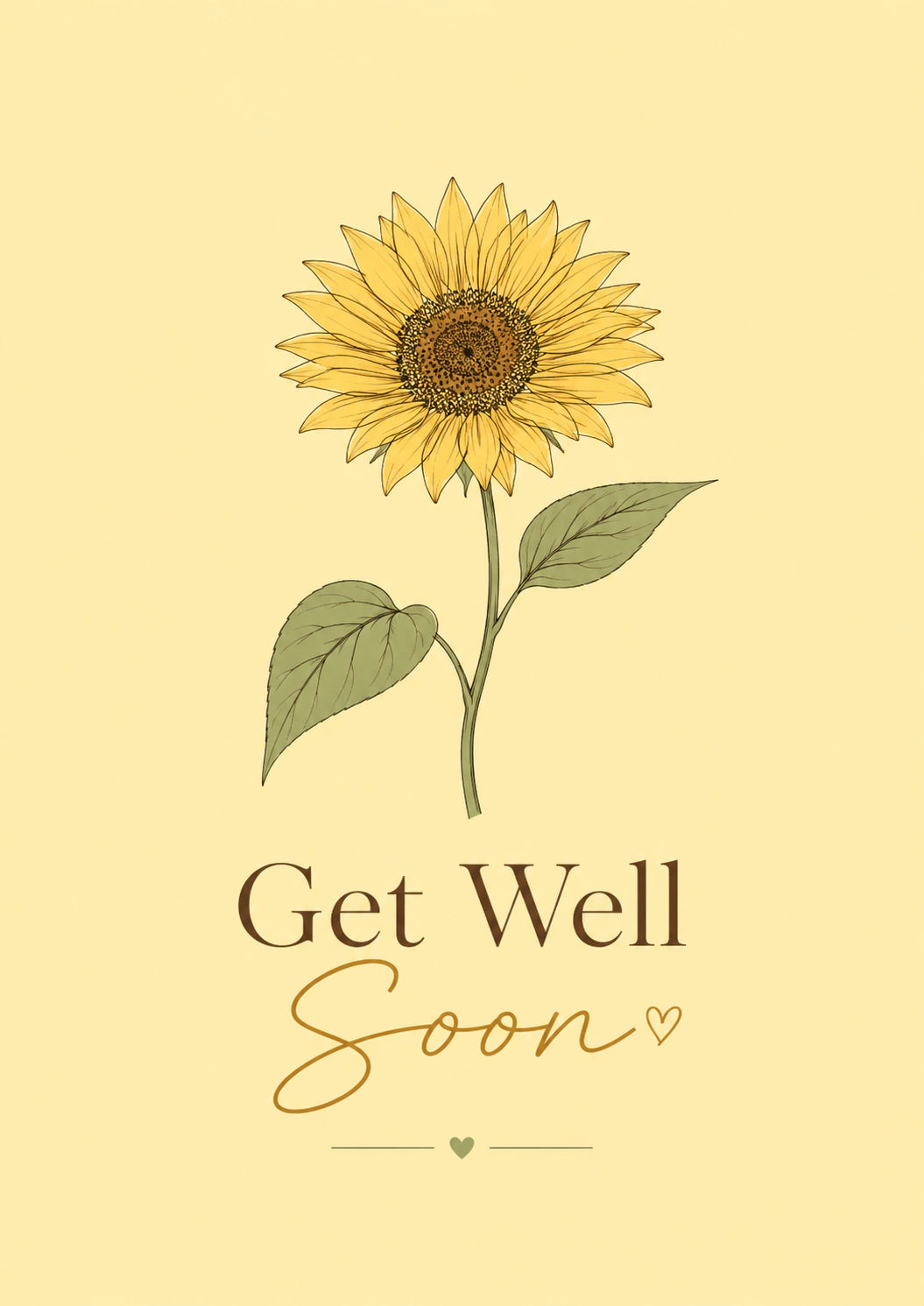 Get Well - Personalised Card — with punch holes
