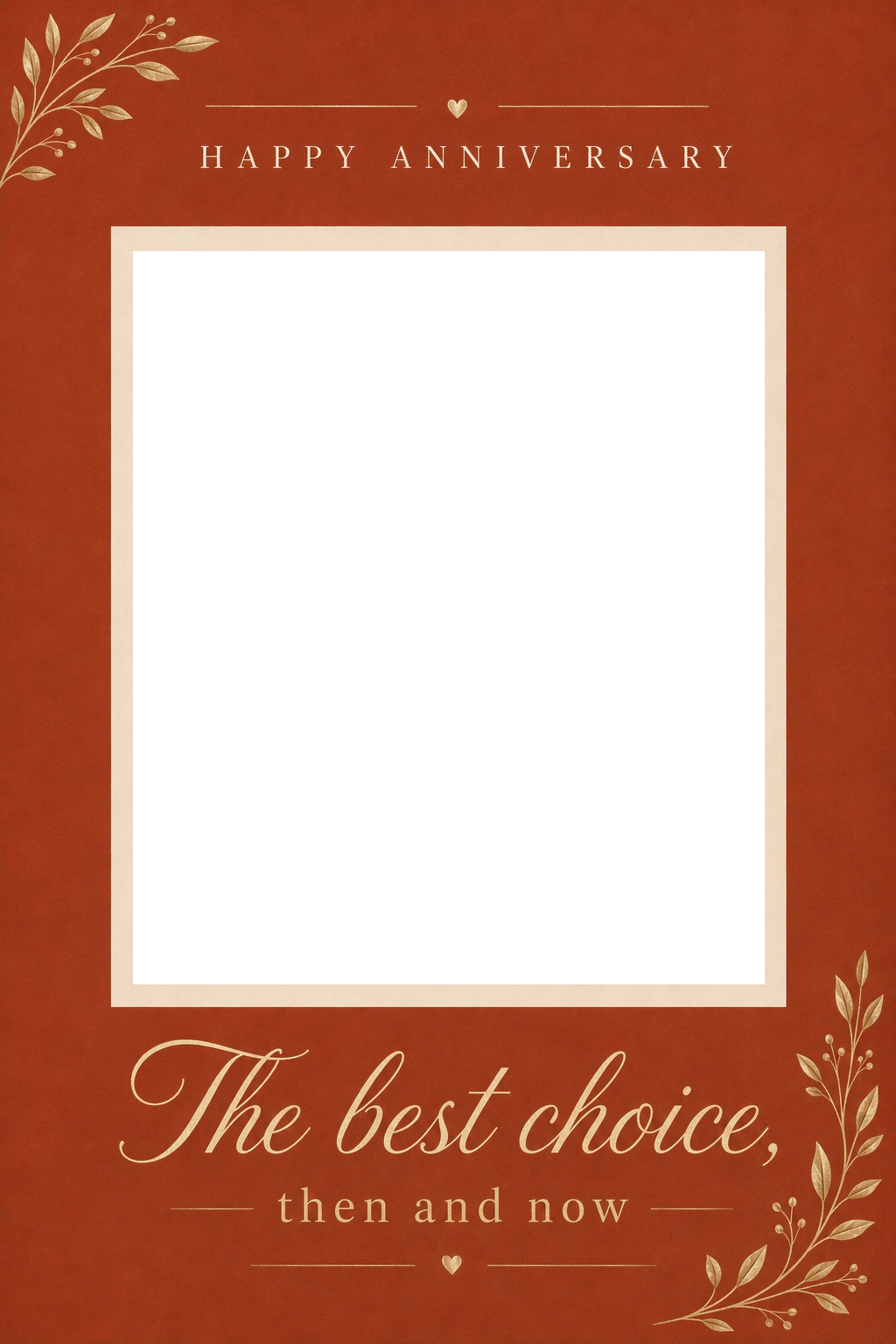 Anniversary Personalised Card — blank frame
