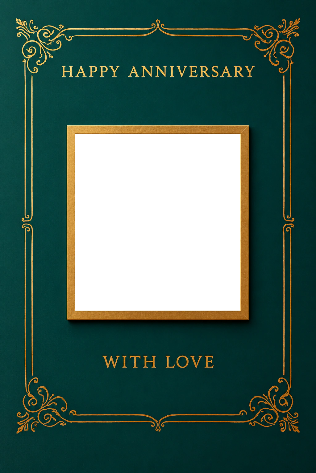 Anniversary Personalised Card — blank frame