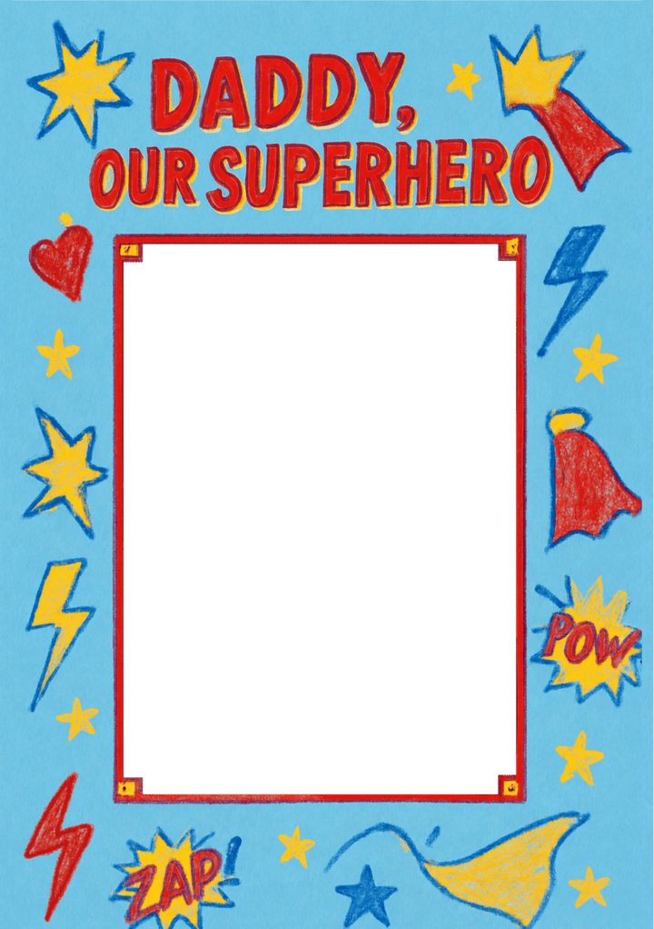 Daddy Our Superhero Photo Upload Father's Day Card