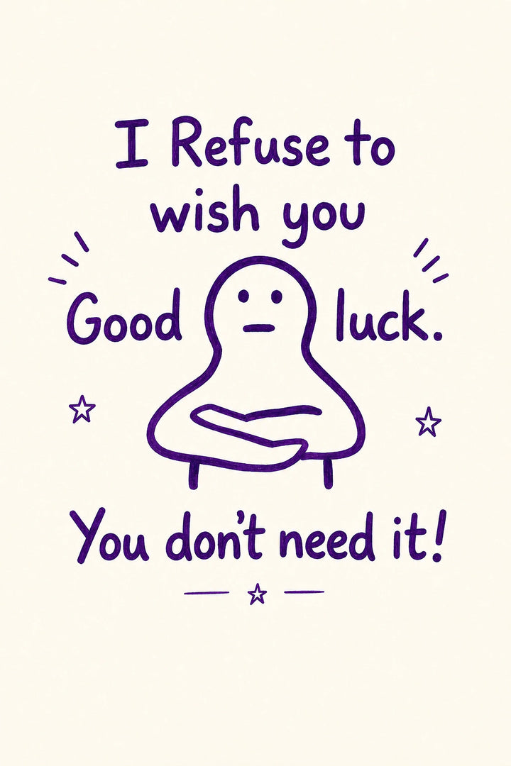 Good Luck Personalised Card