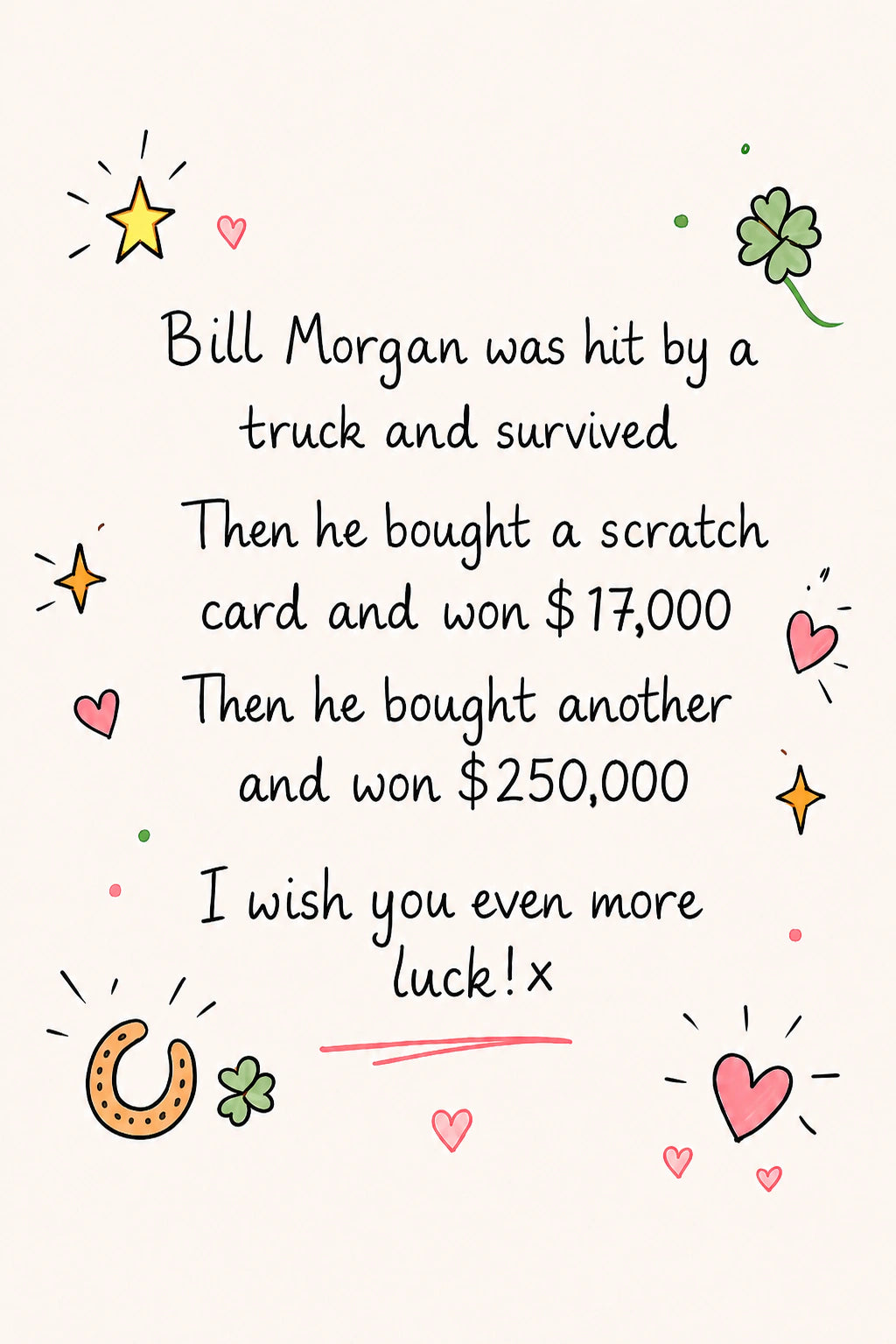 Good Luck Personalised Card