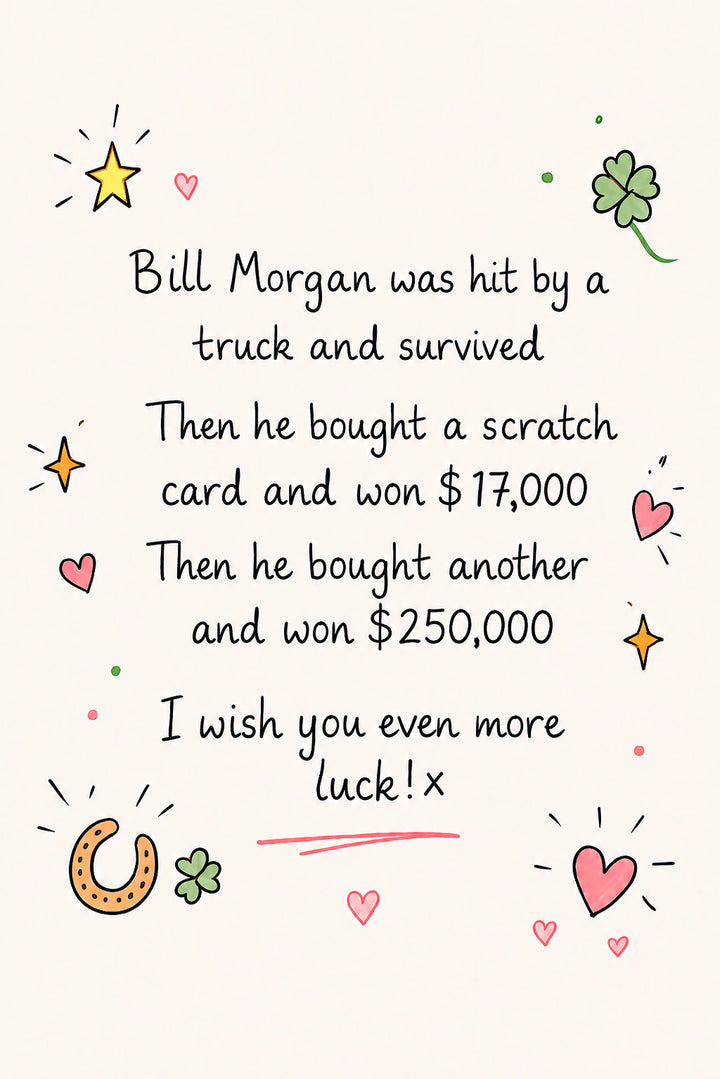 Good Luck Personalised Card