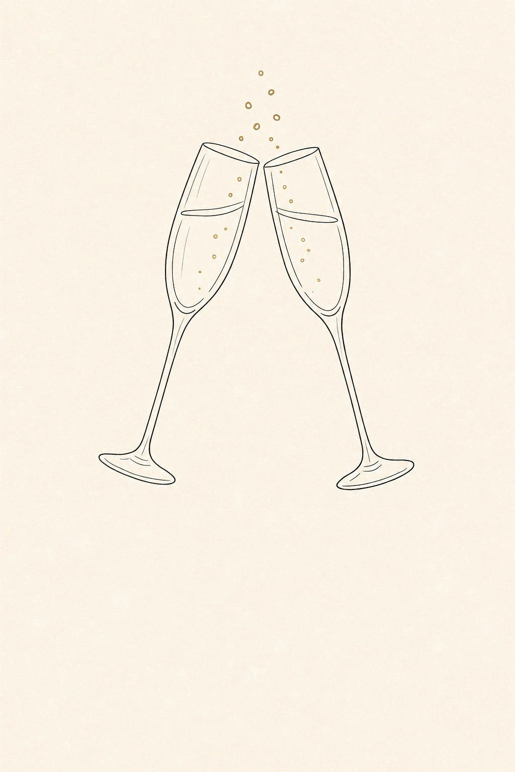Champagne Flutes Toast Anniversary Card