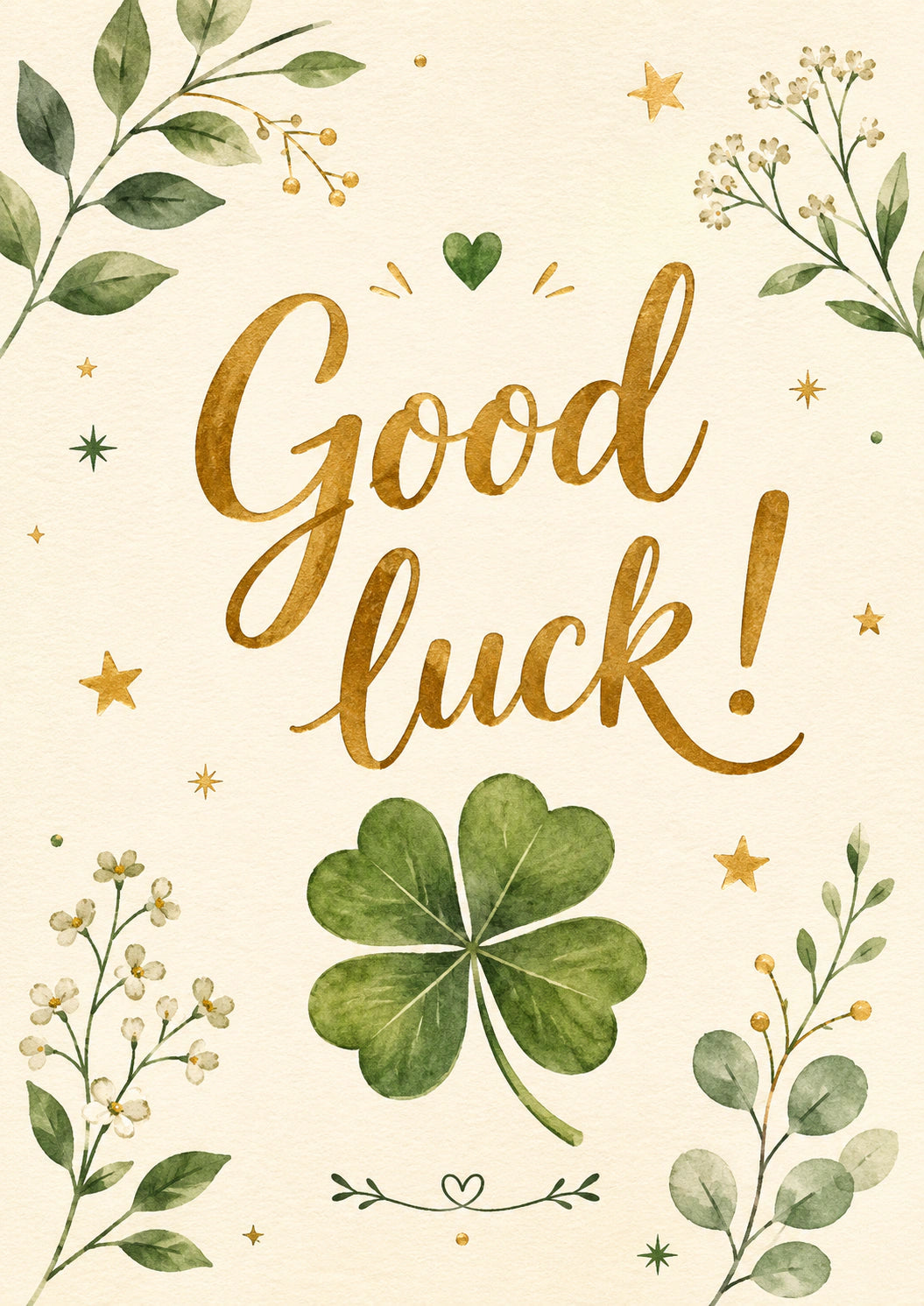 Good luck Personalised Card
