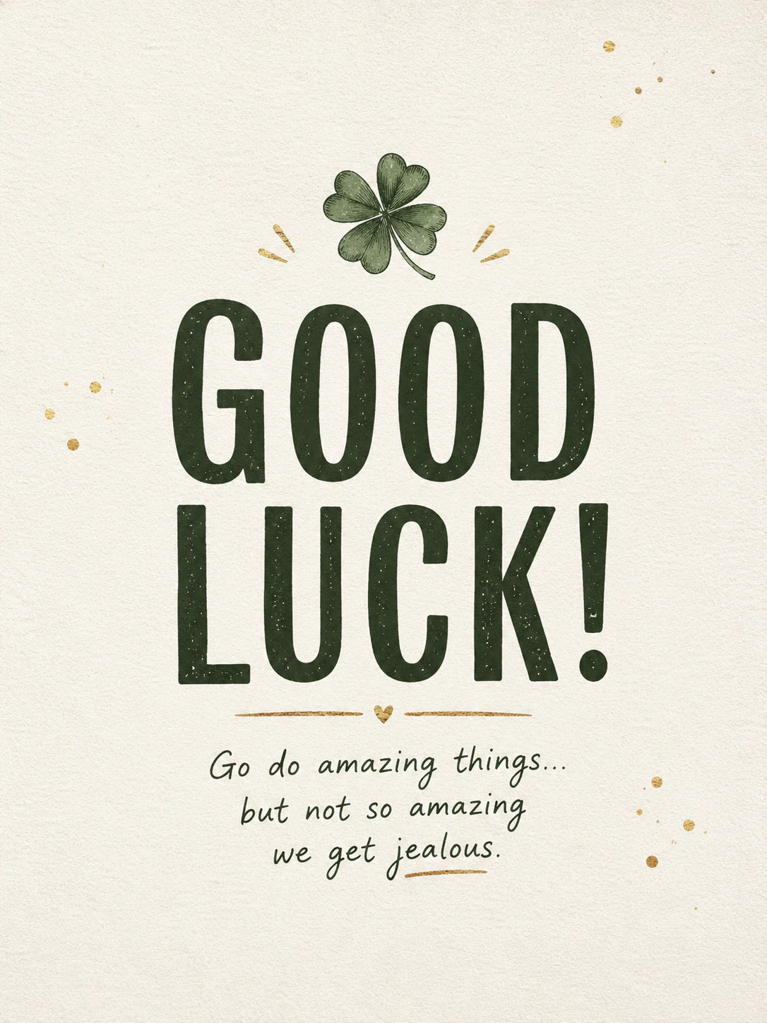 Good luck Personalised Card