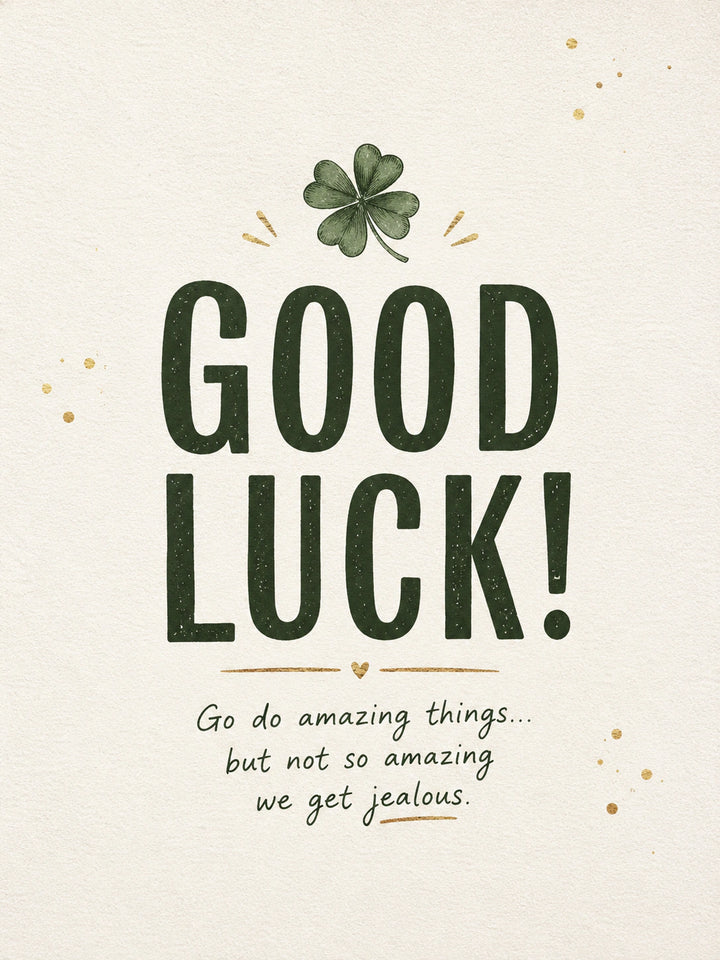 Good luck Personalised Card