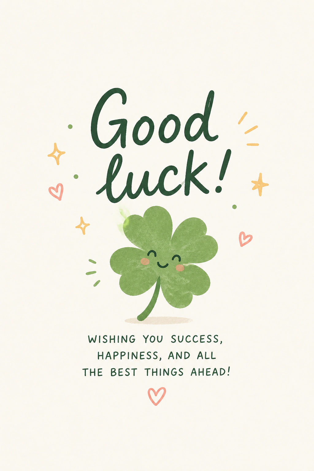 Good luck Personalised Card
