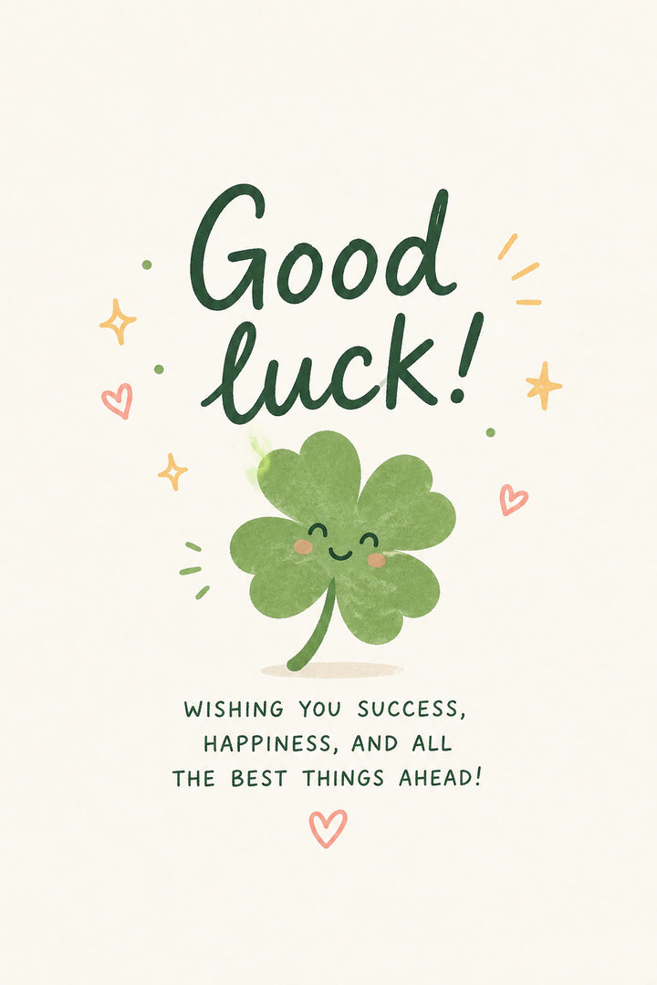 Good luck Personalised Card