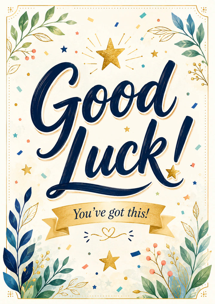 Good luck Personalised Card
