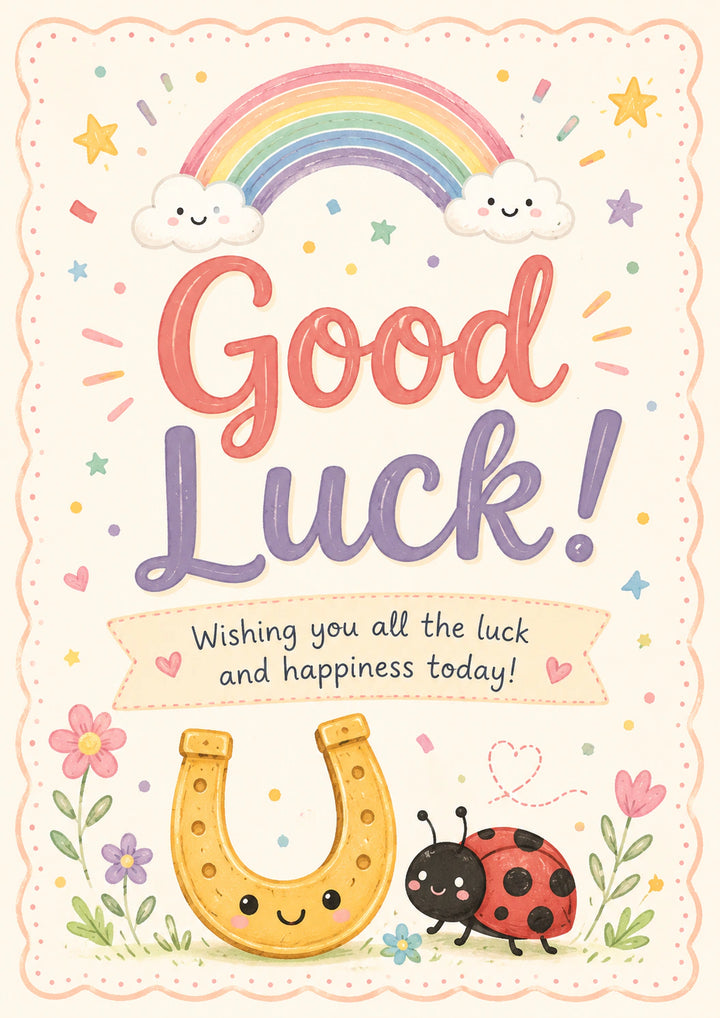 Good luck Personalised Card