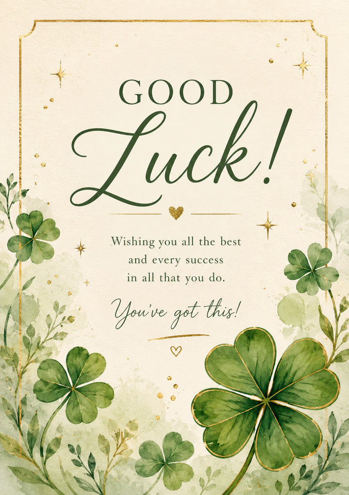 Good luck Personalised Card