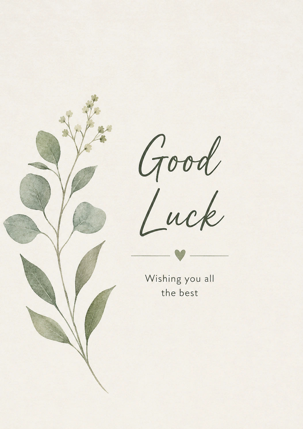 Good luck Personalised Card