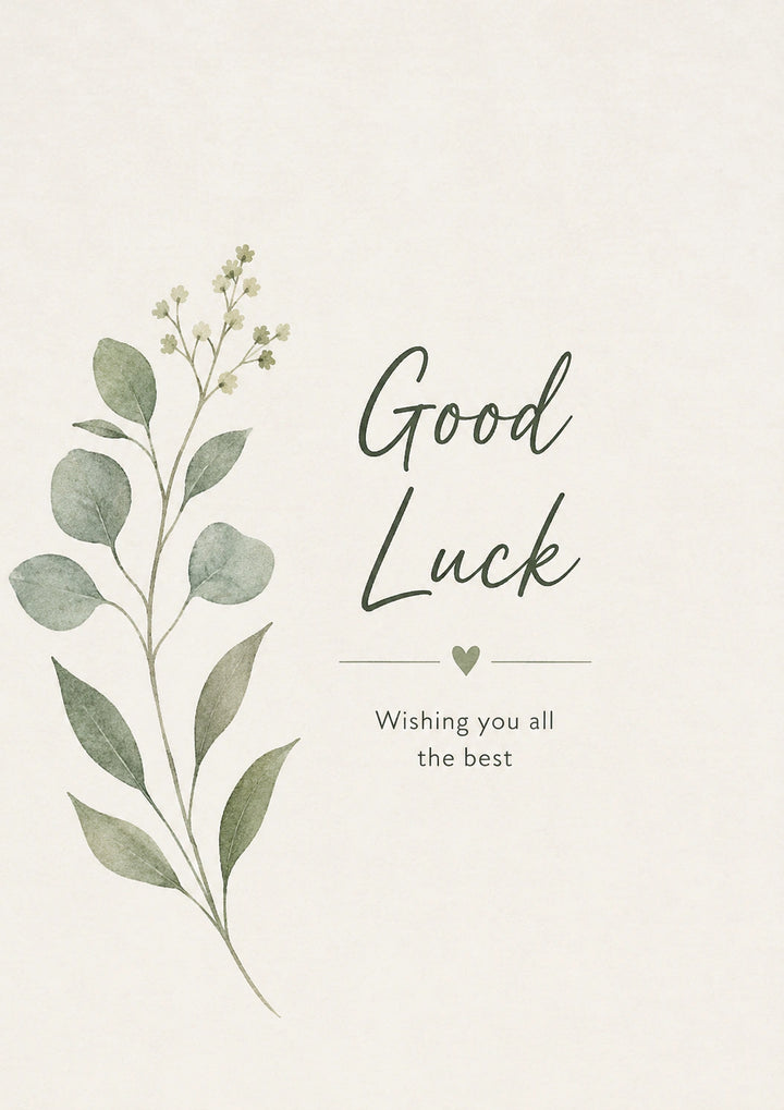 Good luck Personalised Card