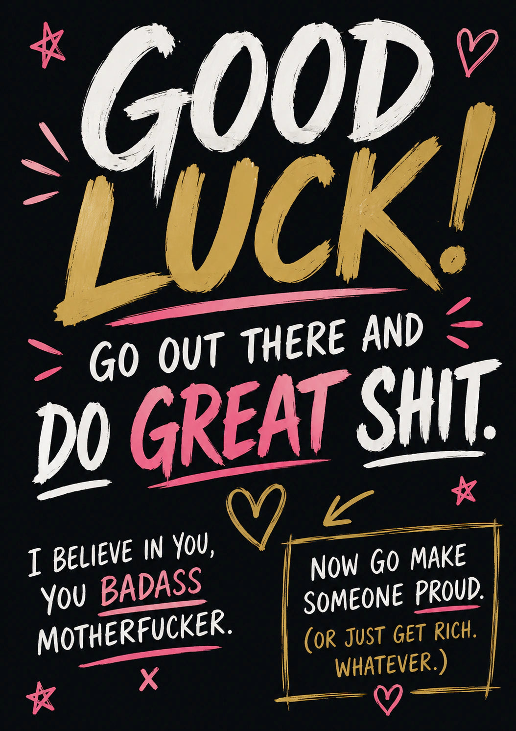 Good luck Personalised Card