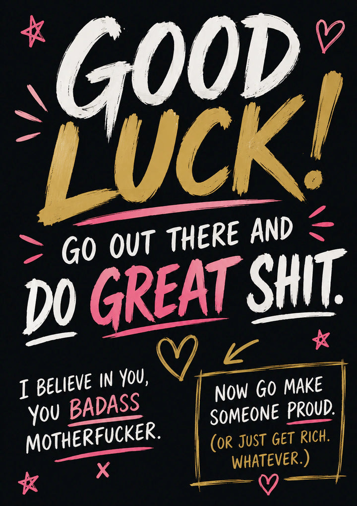 Good luck Personalised Card