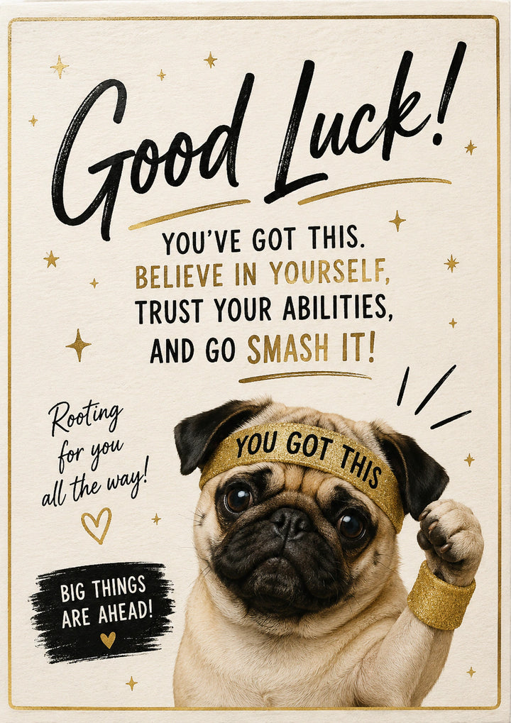 Good luck Personalised Card