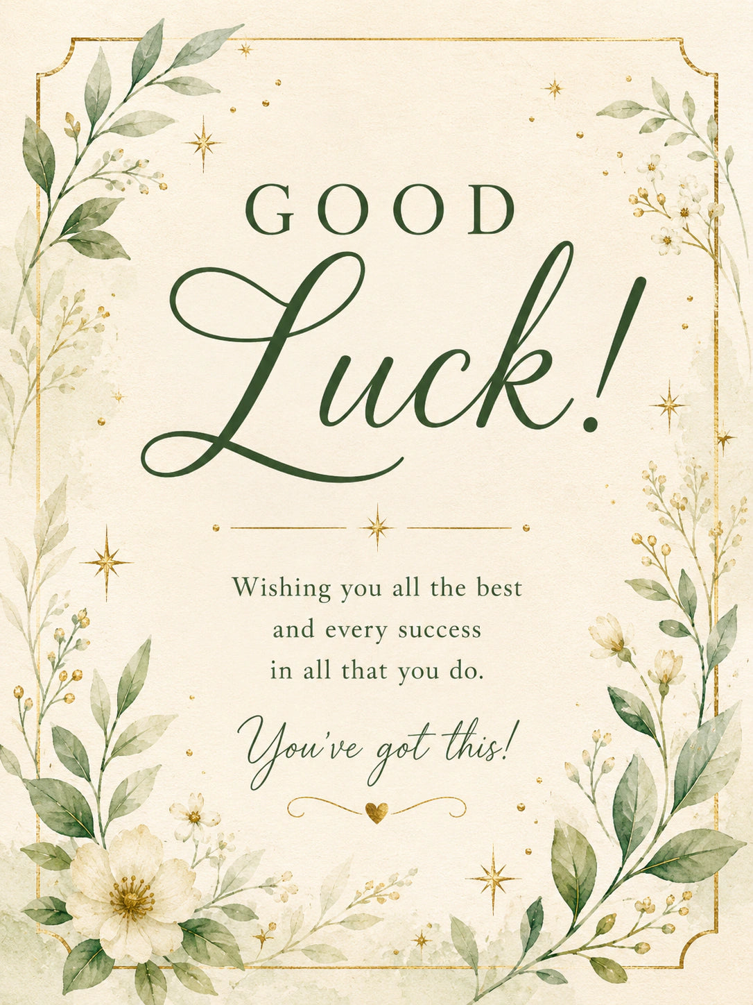 Good luck Personalised Card