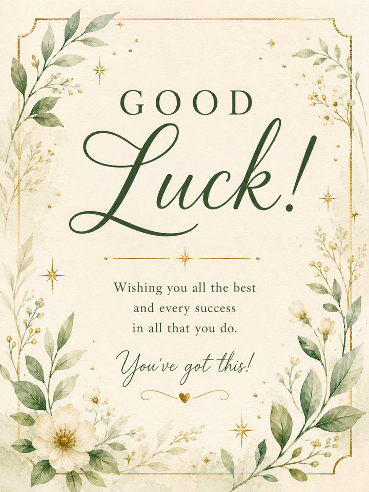 Good luck Personalised Card