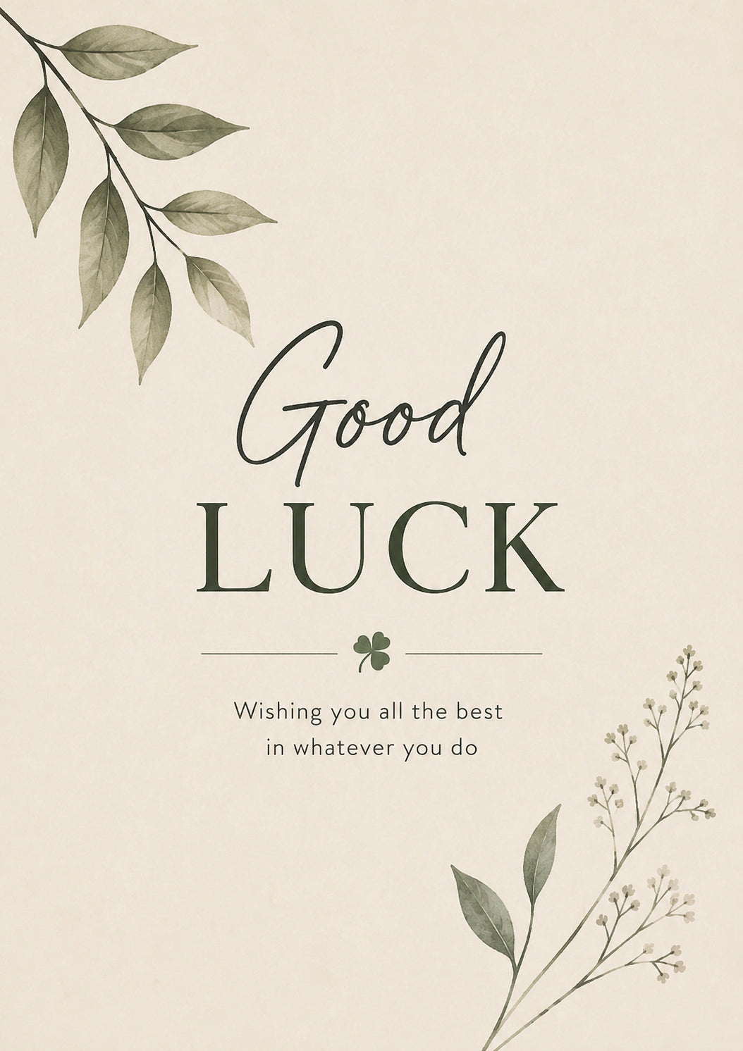 Good luck Personalised Card