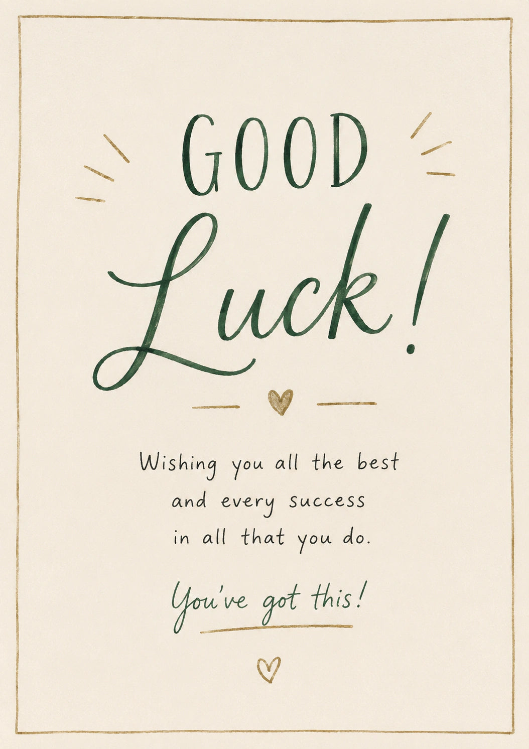 Good luck Personalised Card