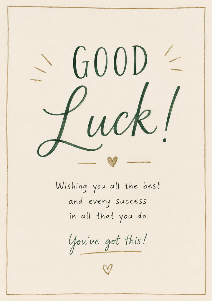 Good luck Personalised Card