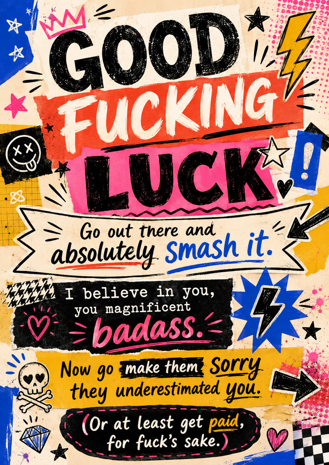 Good luck Personalised Card