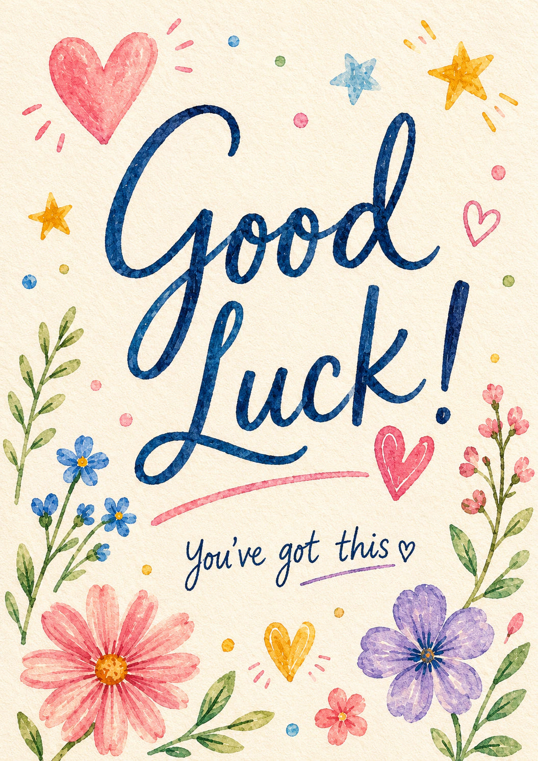 Good luck Personalised Card