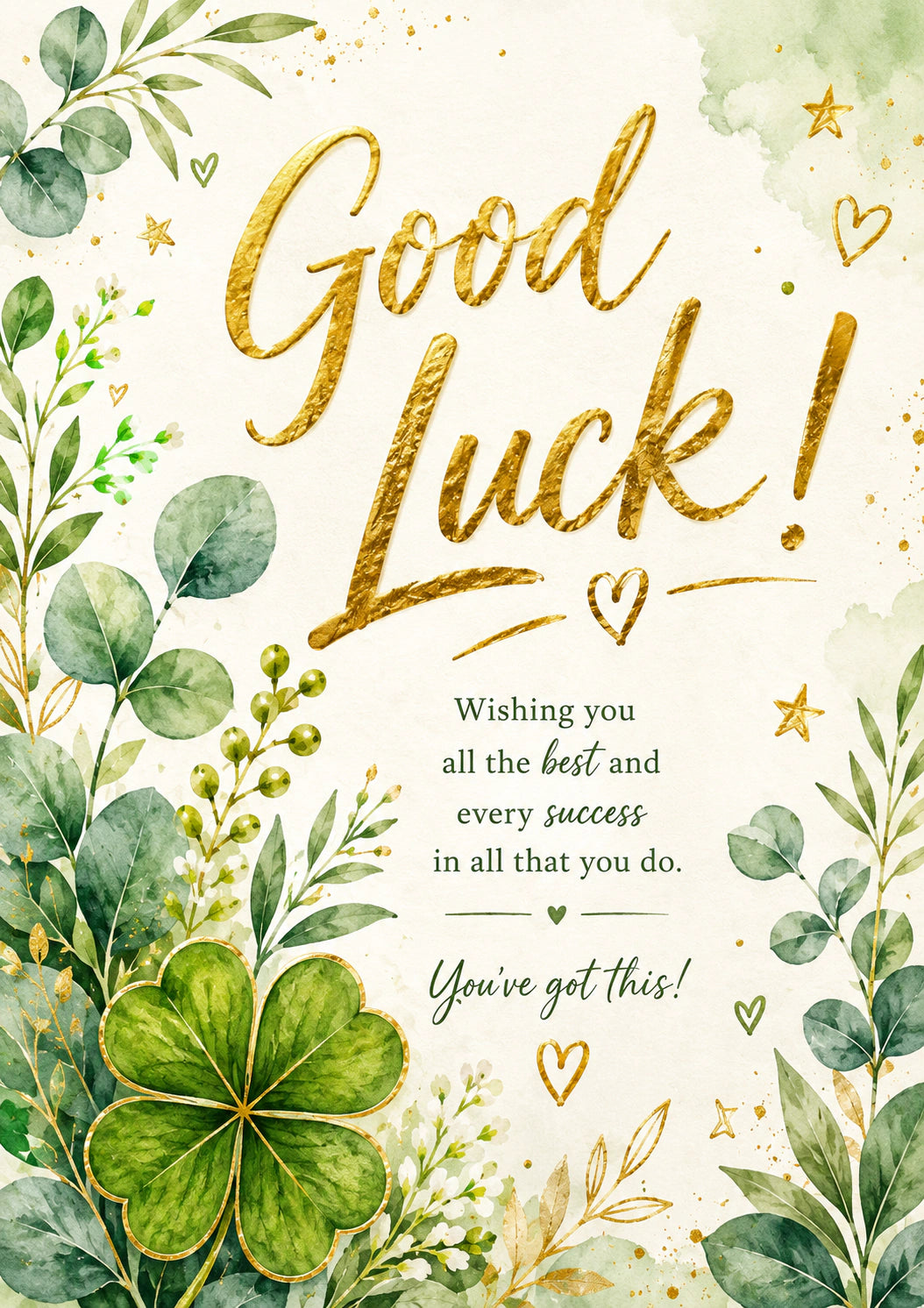 Good luck Personalised Card