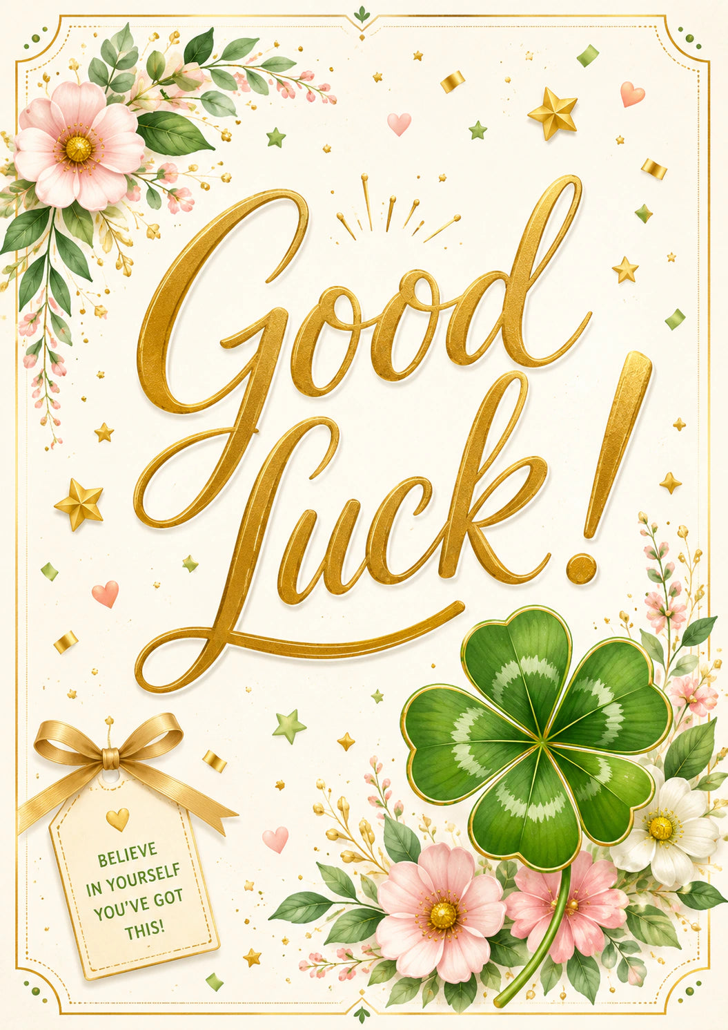 Good luck Personalised Card