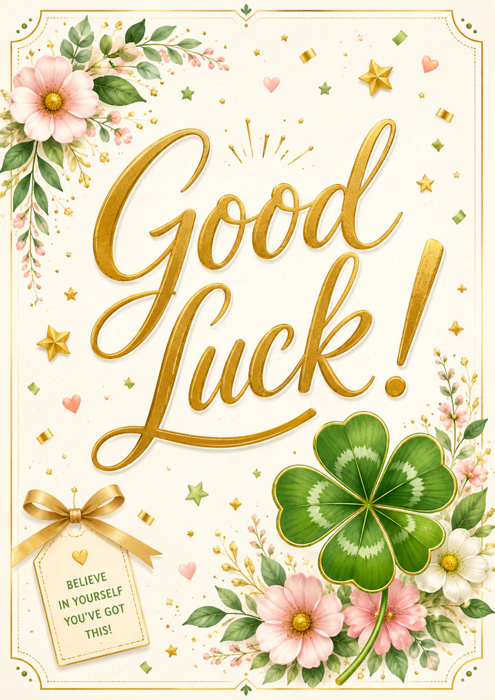 Good luck Personalised Card