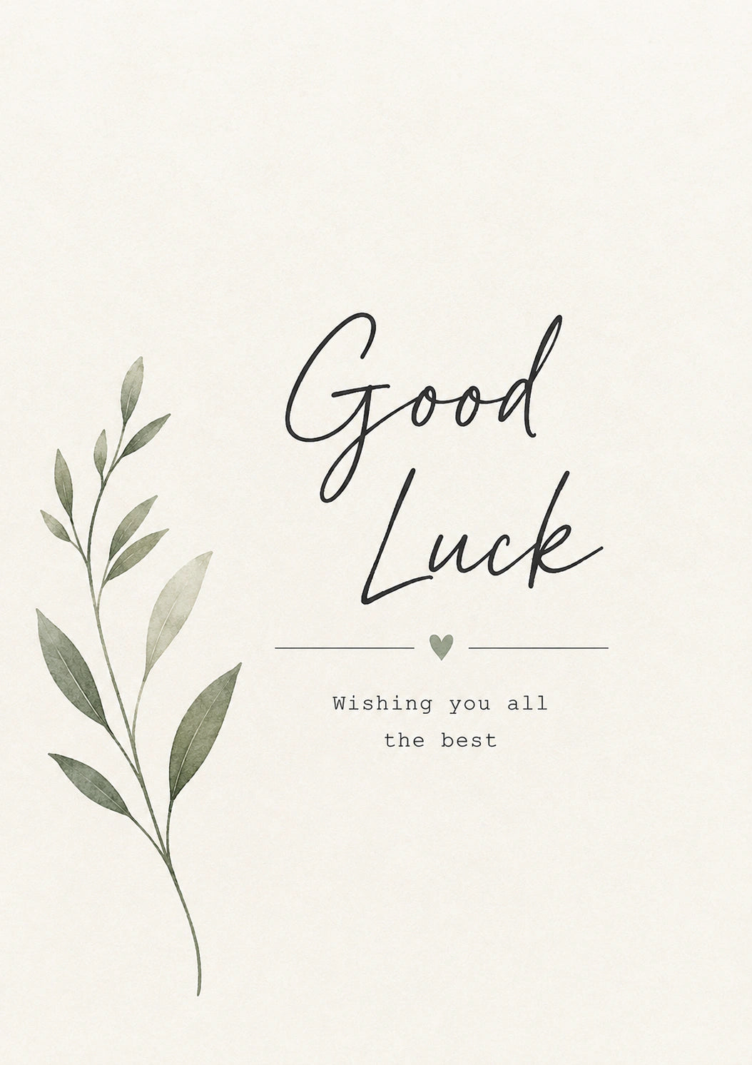 Good luck Personalised Card