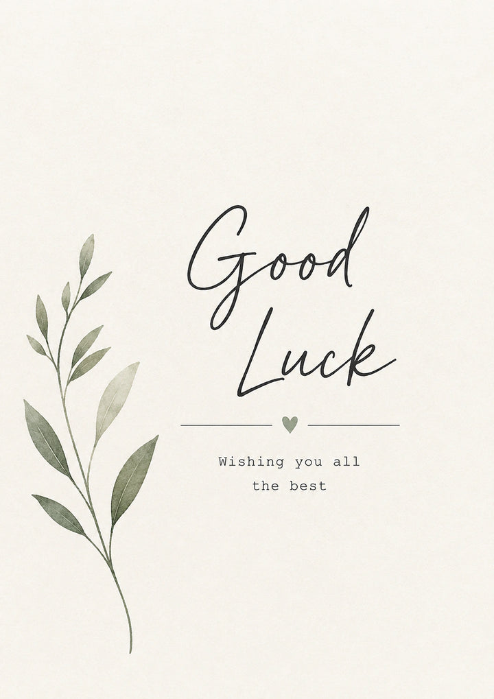 Good luck Personalised Card
