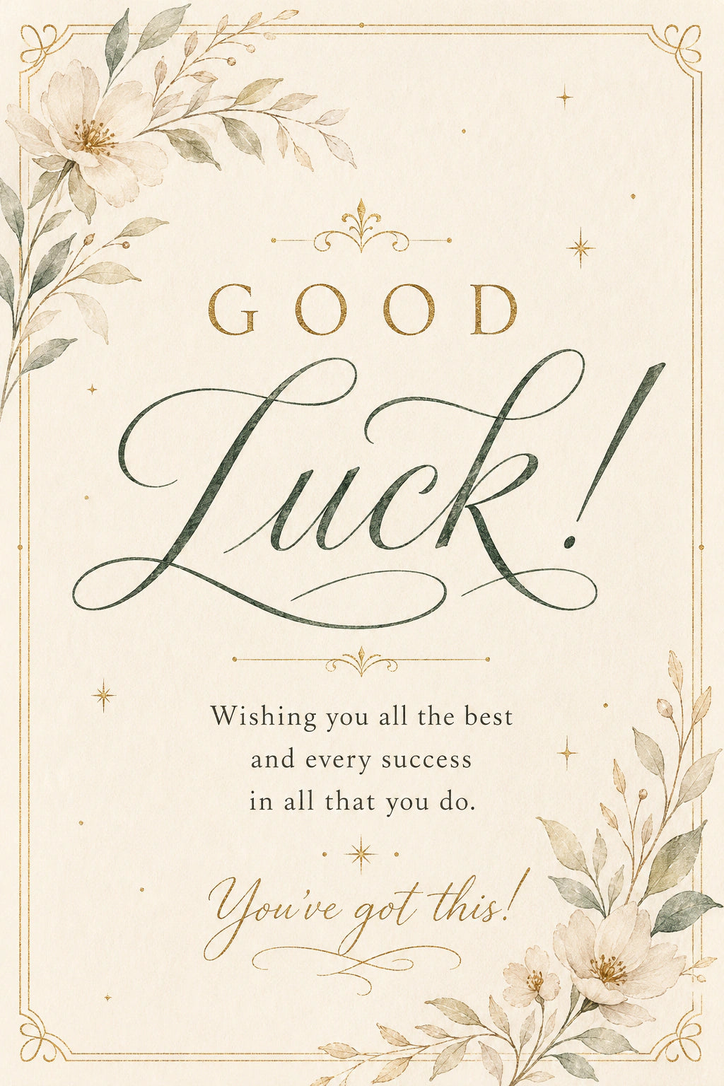 Good luck Personalised Card