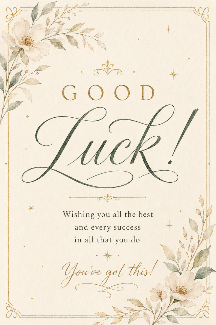 Good luck Personalised Card