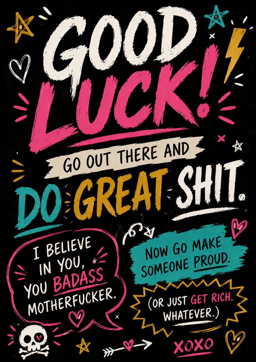Good luck Personalised Card