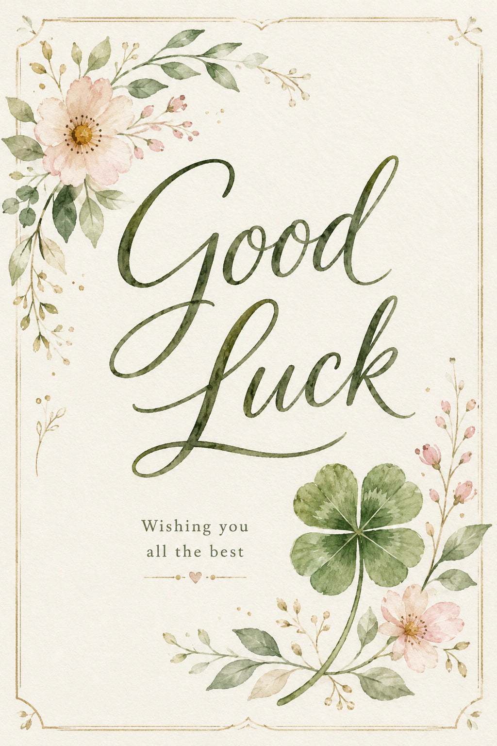 Good luck Personalised Card