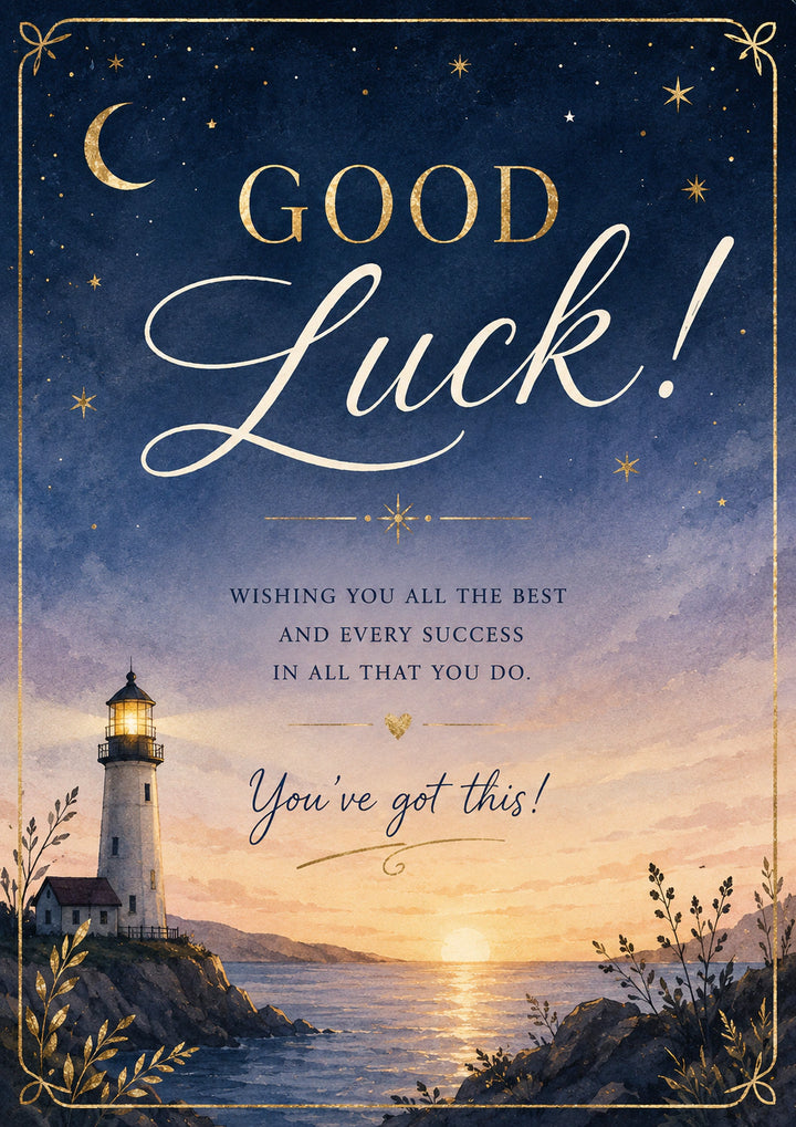 Good luck Personalised Card