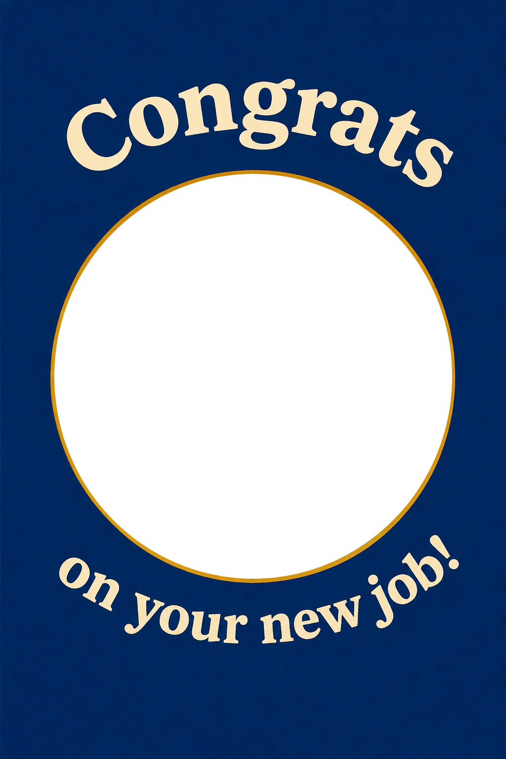 New Job - Personalised Card — with punch holes