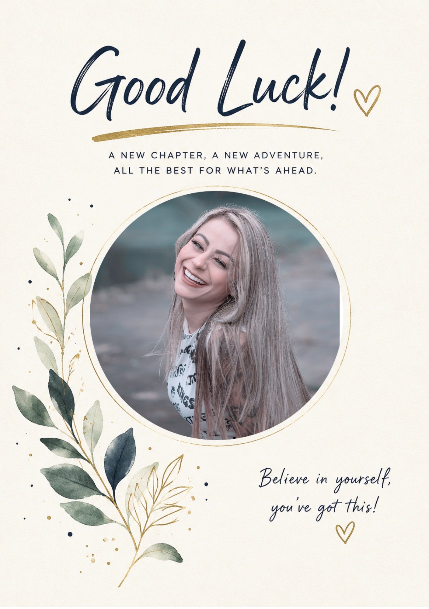 Good Luck - Personalised Card