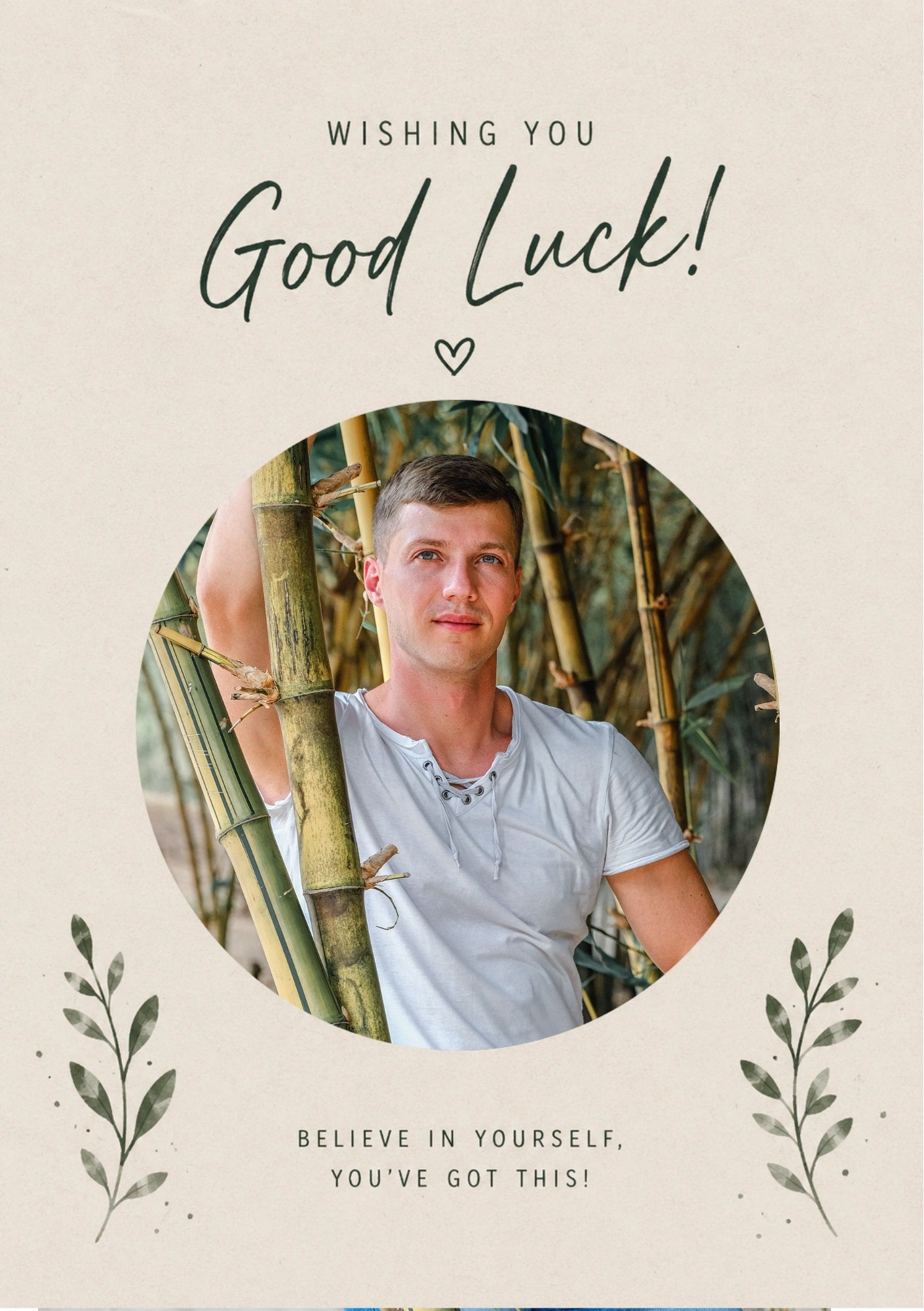 Good Luck - Personalised Card