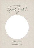 Load image into Gallery viewer, Good Luck - Personalised Card — with punch holes
