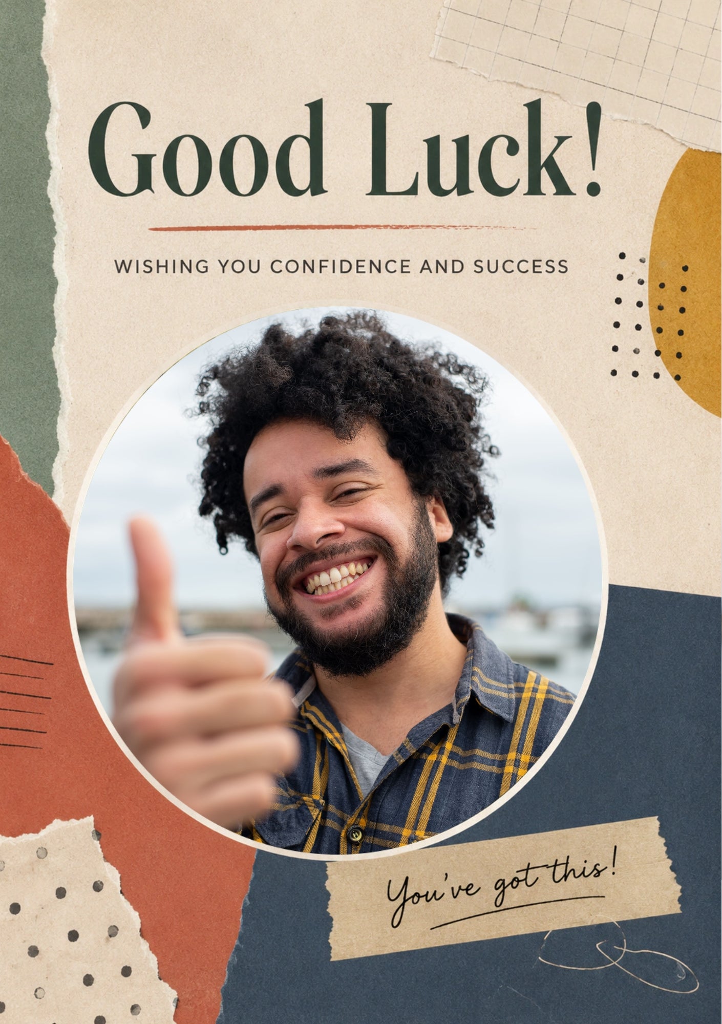 Good Luck - Personalised Card