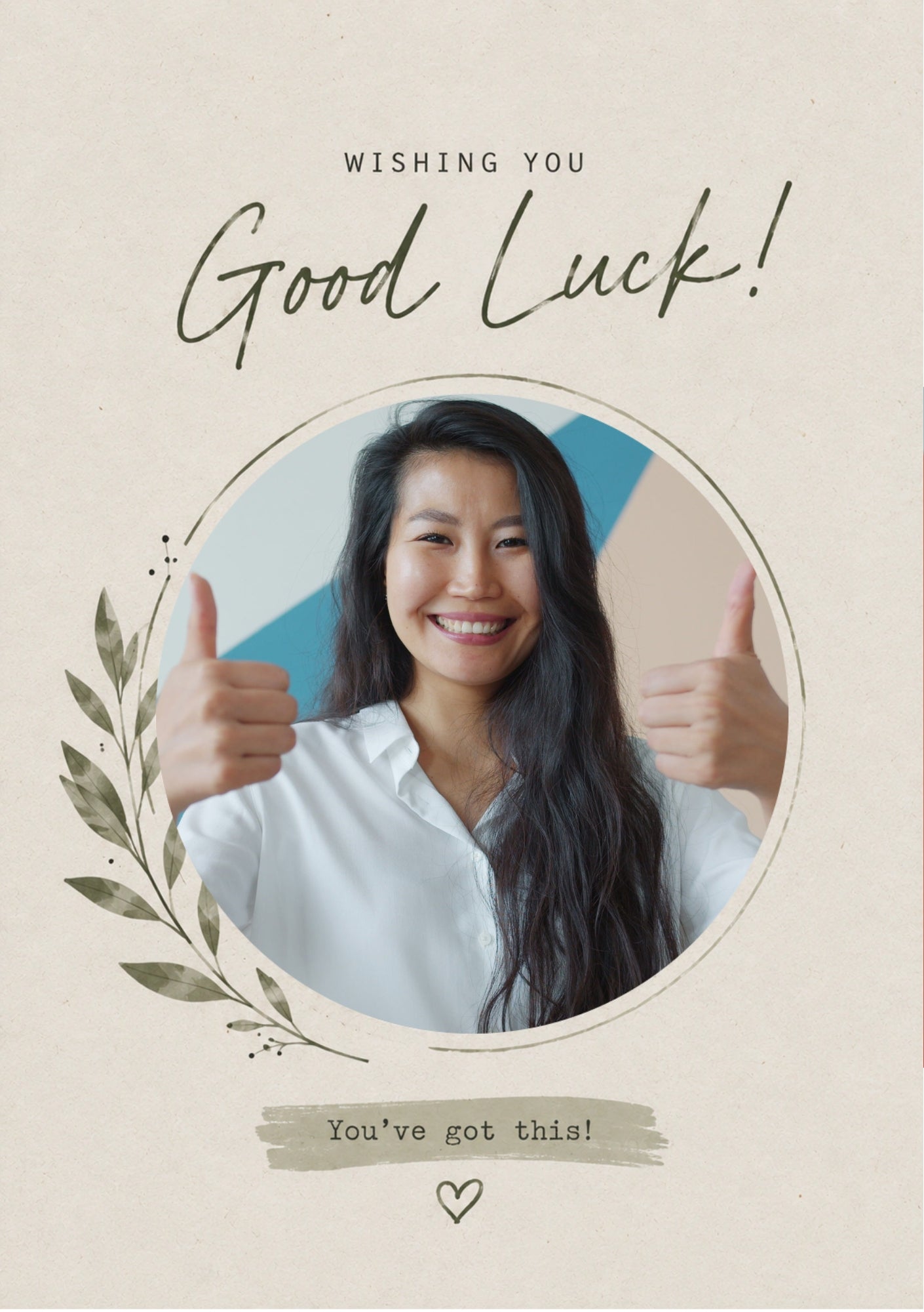 Good Luck - Personalised Card
